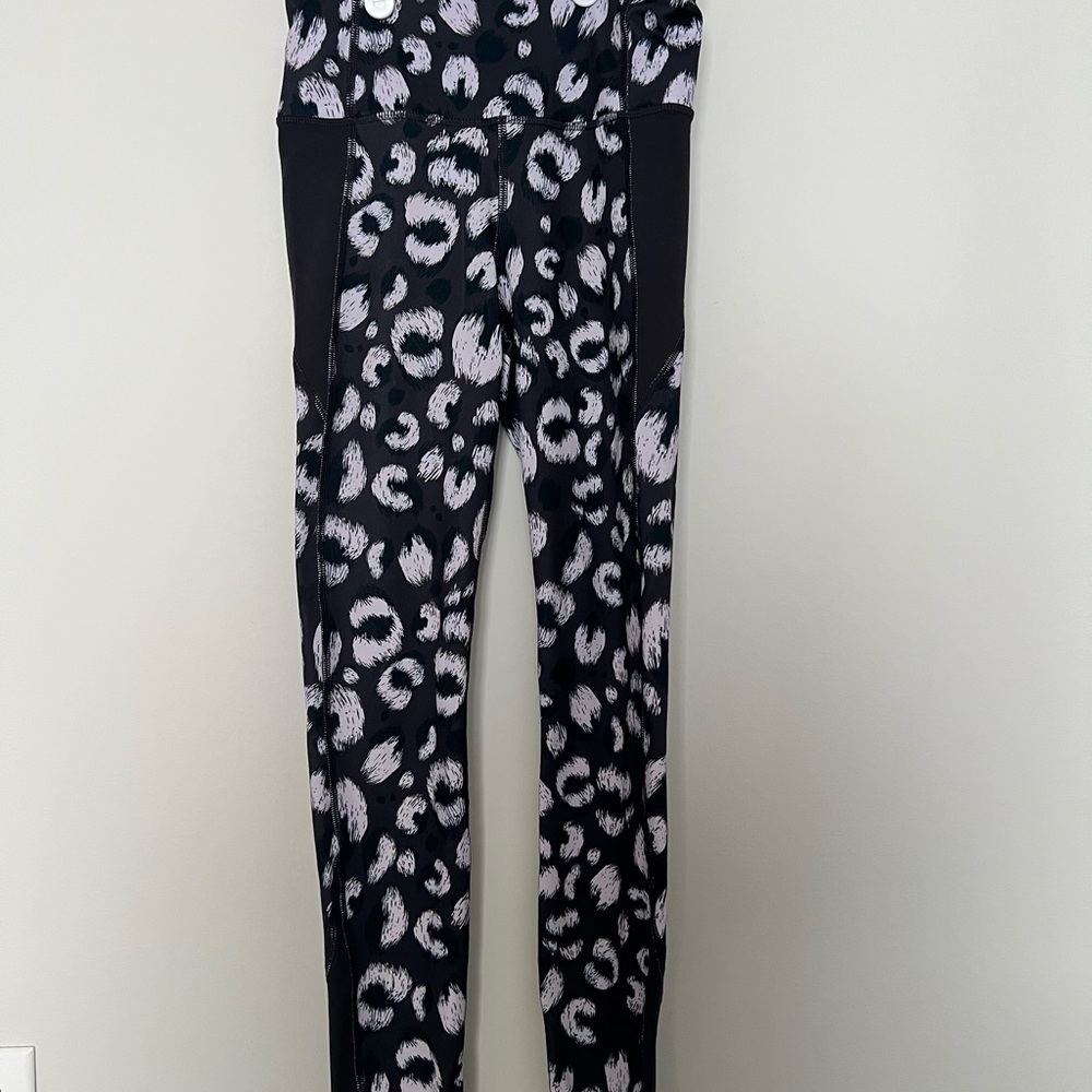 Under Armour Black and Purple Leopard Print Leggings